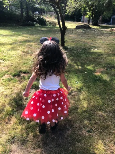 Vista 4 de Danballto Disfraz de princesa para fiesta de cumpleaños con accesorios para niñas de 2 a 8 años