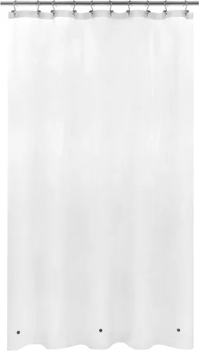 Vista 6 de Mrs Awesome Forro para cortina de ducha de cabina estrecha de 32 x 72 pulgadas con 3 imanes, PEVA transparente, 8G, grueso y resistente