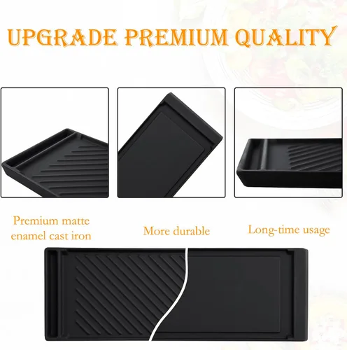 Vista 4 de Atgestore DG61-00859A - Plancha reversible de repuesto para piezas de estufa Samsung, placa de plancha central de hierro fundido DG61-00859A