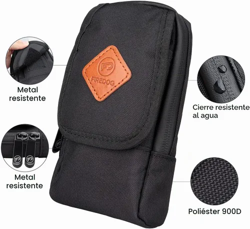 Vista 2 de FIREDOG Bolsa a prueba de olores, bolsa a prueba de olores para perro probada Mini bolsas de cruce para almacenamiento de viaje (negro)
