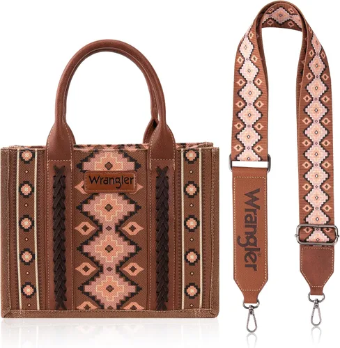 Vista 3 de Wrangler Aztec Tote Bag for Women Boho Shoulder Purses and Handbags
