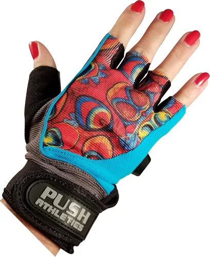 Vista 8 de Guantes de entrenamiento para mujer ligeros con palmas acolchadas de gel y cierre de velcro súper fuerte y disponibles los estilos más populares