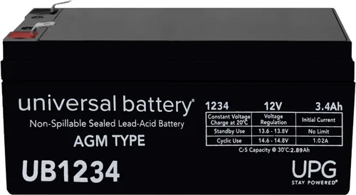 Vista 4 de Universal Power upg-ub1234 Batería 12v 3.4ah [Cámara]