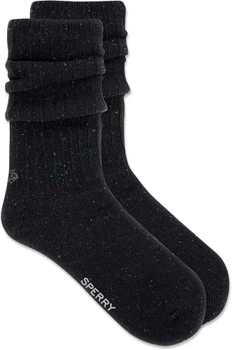 Vista 2 de Sperry Women's Boyfriend Crew 1 Pair Pack-Soft Acrylic Socks for Sneakers, Boots, Lounge
