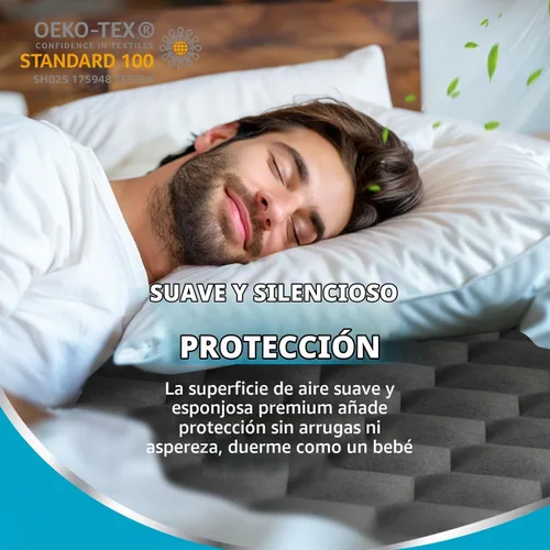 Vista 7 de Protector de colchón Queen, protector de colchón impermeable, sin ruido, con bolsillo profundo para colchón de 8 a 21 pulgadas, funda de colchón