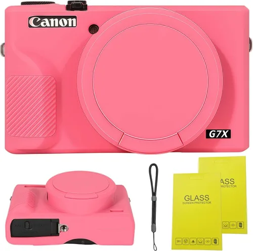 Vista 12 de Funda para cámara digital Canon Powershot G7 X Mark III, funda de silicona suave para cámara réflex digital Canon Powershot G7X Mark III, viene