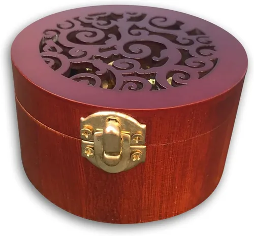 Vista 4 de BinkeGG Play [Canción de cuna de Brahm] Caja de música circular de madera con movimiento musical Sankyo