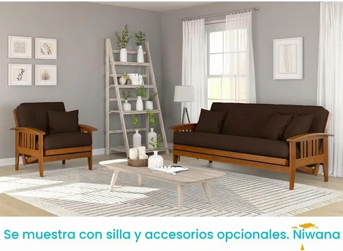 Vista 5 de sofá cama estilo westfield - Tamaño queen, colchón de 8 pulgadas, Madera Noble