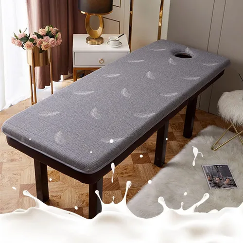 Vista 8 de Cubrecolchón de cama de spa con cabeza cuadrada, redonda, trapezoidal, antideslizante, de espuma viscoelástica, para mesa de masaje, accesorios