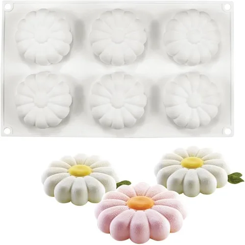 Vista 11 de Molde de Silicona para Donas de Flores, Molde para Pastel de Fondant, Herramientas de Horneado de Chocolate DIY, Accesorios de Decoración