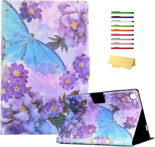 Vista 17 de Galaxy Tab A7 Lite 8.7 pulgadas SM-T225/T220 Trifold Case 2021 Modelo 2021 Ultra Delgada Funda Folio Ligero con Soporte Multi-Ángulo Delgado Cuero