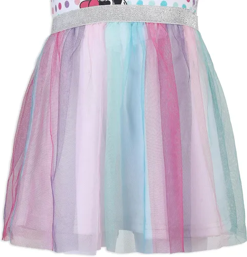 Vista 5 de Disney Vestido tutú de cumpleaños para niñas Minnie Mouse para niños pequeños - Multicolor
