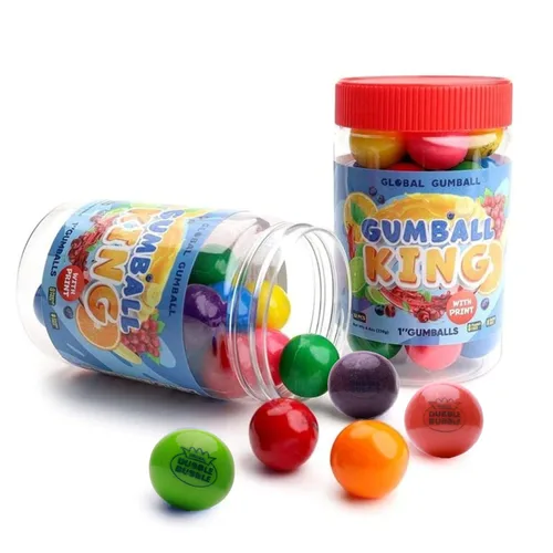 Vista 7 de Gumballs in Jar - Berry Blots Gumballs - Goma de mascar grande de 1 pulgada - Gomas de mascar grandes con sabor a fruta para niños de 9 onzas - Goma