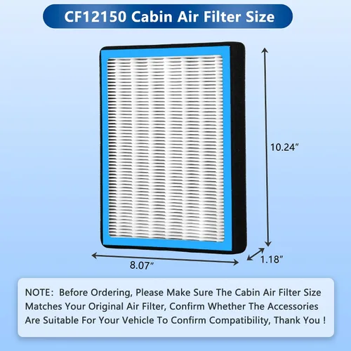Vista 6 de Filtro de aire de cabina CF12150 con carbón activado para Ford F150 F250 F350 F450 F550 Super Duty Expedition 2015-2021, para F-150 F-250 F-350