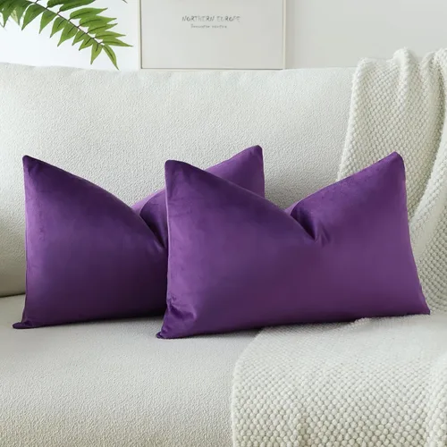 Vista 44 de OTOSTAR - Fundas de almohada decorativas de 16 x 16 pulgadas, fundas de cojín de terciopelo suave, fundas cuadradas para sofá, cama, sofá del hogar