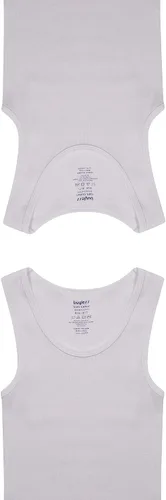 Vista 4 de Buyless Fashion Camiseta sin etiqueta de cuello redondo para niños, camiseta sin mangas de algodón suave (paquete de 4)