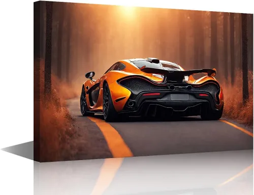 Vista 25 de Car Pictures for Living Room Wall Decor Super Car Driving Art Prints City Highway Road Paintings 1 Piece Canvas Wall Art Super Car Canvas Prints