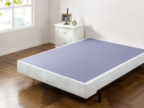 Vista 13 de Zinus Walter - Base de colchón inteligente de metal de perfil estándar / Base para colchón / Soporte de listones de madera / Montaje fácil 2-Blanco