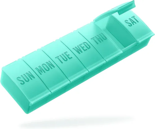 Vista 13 de Barhon Organizador semanal grande para píldoras, estuche grande para vitaminas de 7 días, pastillero de viaje para medicamentos para contener varios