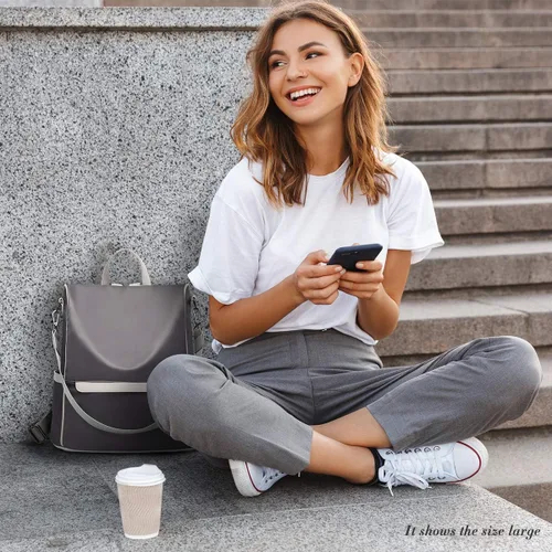 Vista 7 de Charmore - Mochila de viaje para mujer, de nylon, antirrobo, resistente al agua, ligera, estilo casual