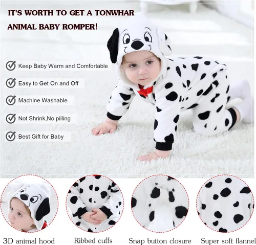 Vista 2 de TONWHAR Disfraz unisex para bebé, traje de animal para niños pequeños y niños