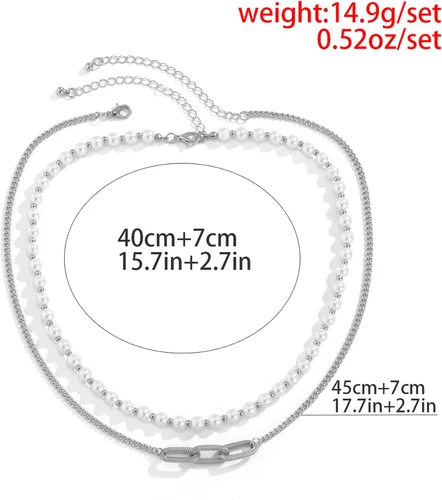 Vista 7 de Collar de perlas para hombre, gargantilla redonda de perlas blancas, collar de perlas de oro, collar de joyería para niños