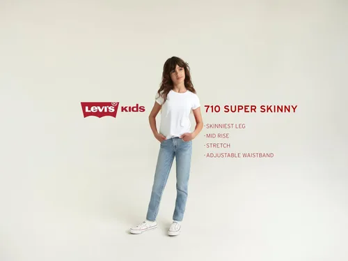 Vista 5 de Levi's 710 - Jeans para niñas con ajuste súper ajustado Baton Rouge