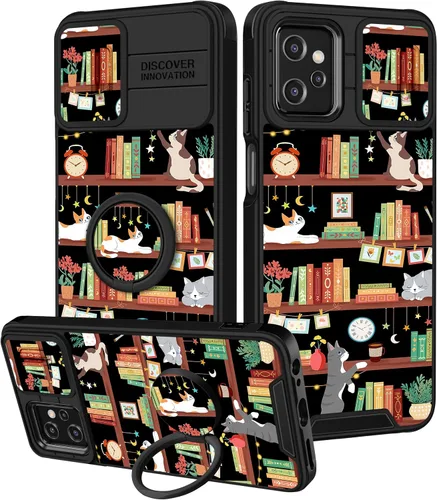 Vista 110 de Funermei Funda para Moto G Stylus 5G 2022, funda para teléfono con diseño de calavera de esqueleto para mujeres y niñas, diseño gótico, Como