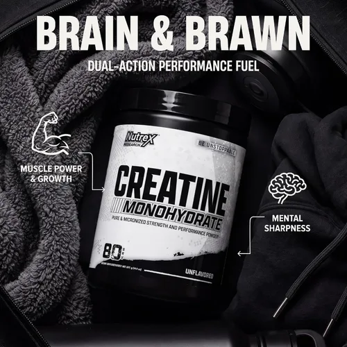Vista 5 de Nutrex Research Ultra Pure Creatine Monohydrate Powder Unflavored 5G Micronized Creatine Powder for Muscle Gain, Strength, Endurance and Recovery