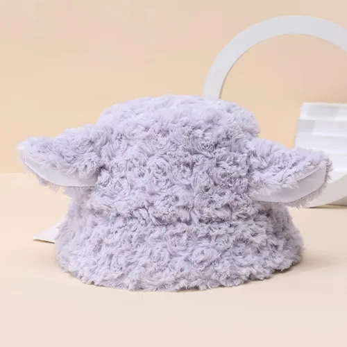 Vista 7 de Lindo sombrero de pescador con orejas de oveja para mujer, grueso, cálido, protección de las orejas, sombrero de pescador, sombrero de felpa peluda