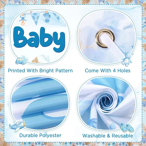 Vista 6 de Cartel de bienvenida a casa para bebé niño con texto en inglés "It's a Boy", decoración de baby shower, decoración de patio para niños, revelación