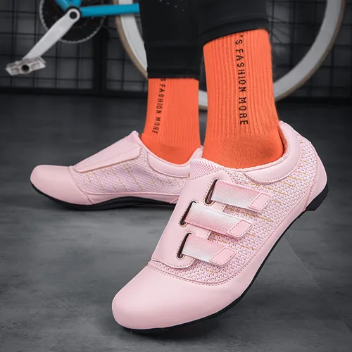 Vista 6 de NOXNEX Zapatos de ciclismo para hombre y mujer, compatibles con Peloton SPD Pedal Indoor Road Cycling Shoes