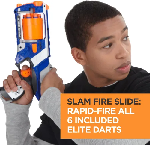 Vista 7 de Nerf N Strike Elite Strongarm Blaster de Juguete con Barril Rotatorio (Exclusivo de Amazon)