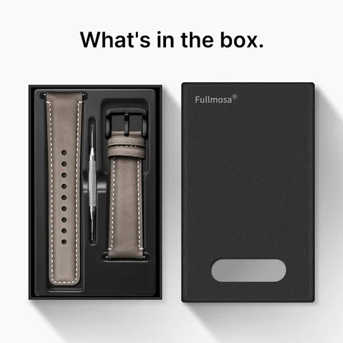Vista 78 de Fullmosa Correa de reloj de liberación rápida de 0.866 in, 0.787 in y 0.709 in, bandas de cuero bruñido para Samsung Galaxy Watch/Garmin Watch