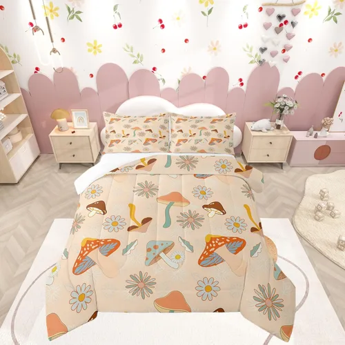 Vista 30 de Castle Fairy Juego de edredón de unicornio tamaño individual, reversible, lindo unicornio, arcoíris, caricatura, caballos, animales, para niños
