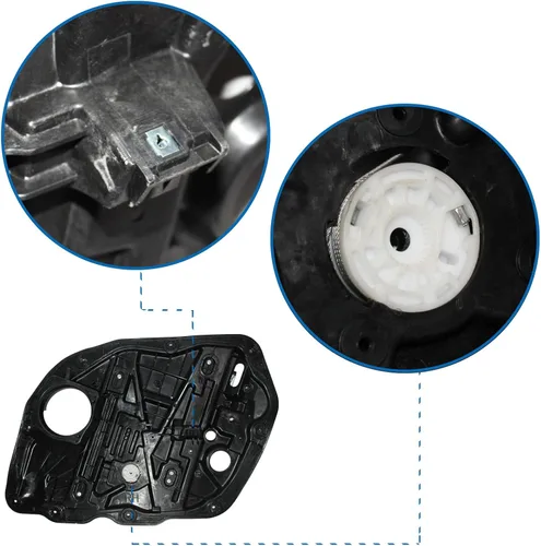 Vista 4 de Regulador de ventana eléctrica Kia Optima - Reemplazo para puerta delantera derecha del pasajero para Kia Optima 2012 2013 824814C000 82481-4C000