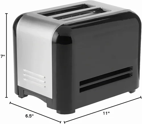 Vista 3 de Tostadora compacta Cuisinart con 2 ranuras, 2 rebanadas, Cepillado inoxidable