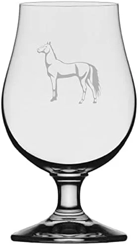 Vista 29 de Abaco Barb Body Horse - Vaso de cerveza Iona grabado (13.25 onzas)