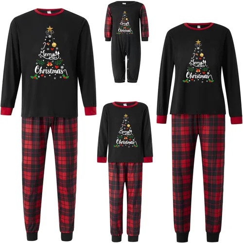 Vista 2 de Conjuntos de Navidad a juego para toda la familia, conjunto de camiseta de manga larga con estampado de estilo de caricaturas del reno de Papá Noel