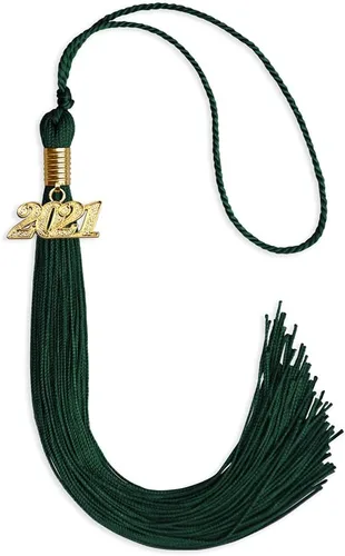 Vista 108 de Endea Graduation - Borla de un solo color con fecha dorada (Oro Antiguo, 2020)
