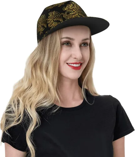 Vista 8 de Sombreros planos de águila mexicana para hombre, sombreros Snapback para hombre, gorra de camionero, gorra de béisbol para juegos, ala ajustable