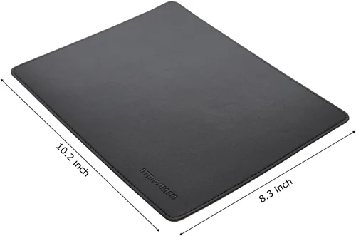 Vista 3 de Alfombrilla de mouse de piel sintética con borde cosido, alfombrillas de mouse de madera, alfombrilla de mouse de doble cara, alfombrillas de mouse
