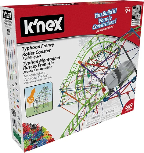 Vista 2 de K'NEX 51438 Typhoon Frenzy - Juego de construcción de montaña rusa, gris, mediano