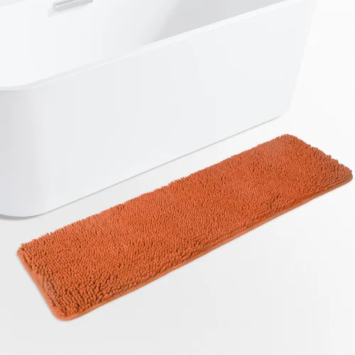 Vista 119 de Yeaban Alfombra de pasillo de baño de 24 x 72 pulgadas, antideslizante, alfombra de baño larga de felpilla gruesa, absorbente y lavable, alfombra