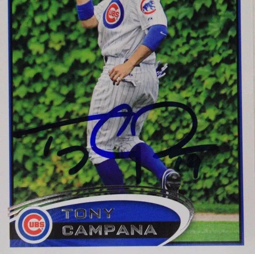 Vista 3 de Chicago Cubs Tony Campana Signed 2012 Topps Autograph Card #580 TOUGH 106