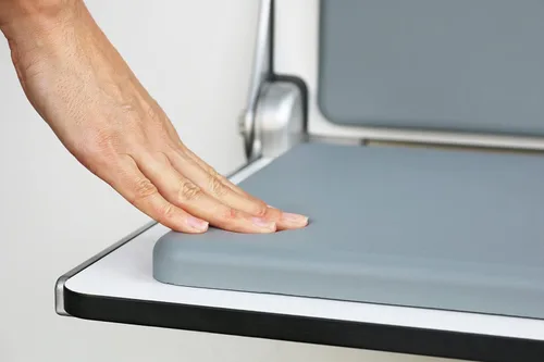 Vista 8 de Cojín de espuma para asiento de ducha, impermeable y antideslizante, fácil de limpiar, color plateado