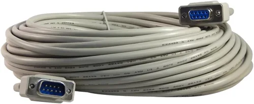 Vista 3 de YCS basics Cable de extensión DB9 de 9 pines serial/RS232 macho/hembra de 100 pies