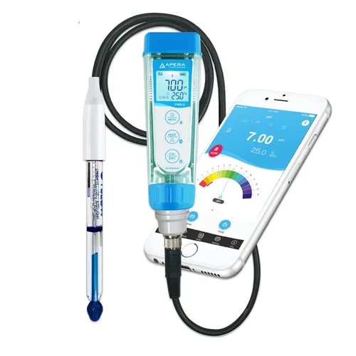Vista 10 de Apera Instruments PH60Z-MS Kit de Probador de Medidor de pH Inteligente Portátil con Electrodo de pH Semi-Micro LabSen 246-5 ATC para Medición de pH
