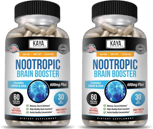 Vista 10 de Kaya Naturals - Potenciador cerebral nootrópico - para memoria y concentración - Suplemento de apoyo cerebral - Enfoque y concentración y precisión