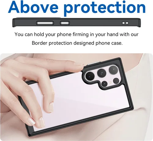 Vista 3 de Funda de TPU para ExAchat C24 Ultra 5G + 2 HD de vidrio templado, carcasa protectora trasera - 9 dureza anti-arañazos protector de pantalla